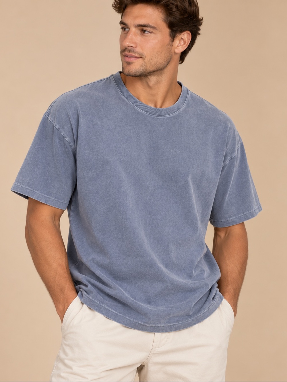Lululemon Washed Blue Gray Short Sleeve Crewneck T-Shirt